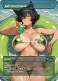 MTG - Yavimaya Coast - Fanart Borderless Style - EDH / Playtest