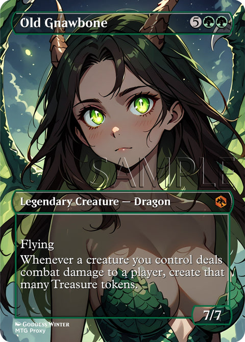 MTG - Old Gnawbone - Fanart Borderless Style - EDH / Playtest