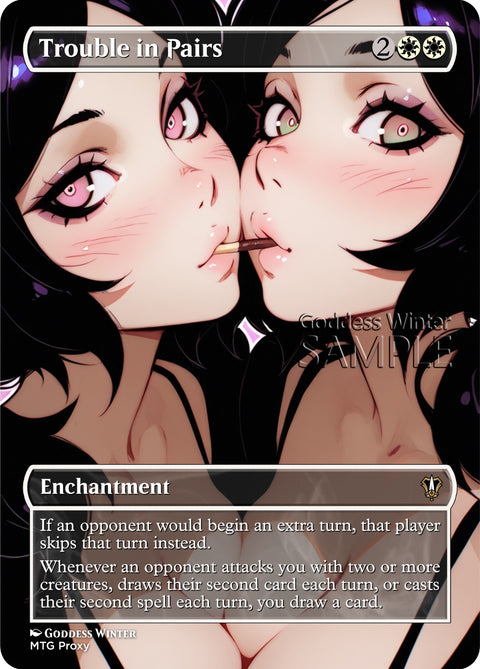 MTG - Trouble in Pairs - Fanart Borderless Style - EDH / Playtest