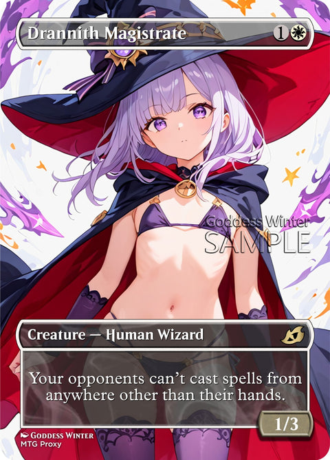 MTG - Drannith Magistrate - Fanart Borderless Style - EDH / Playtest