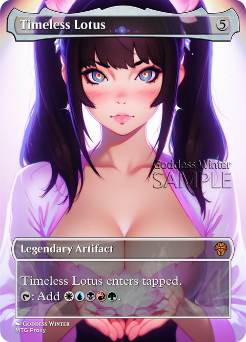 MTG - Timeless Lotus - Fanart Borderless Style - EDH / Playtest