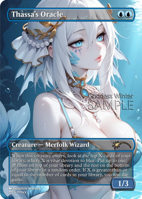 MTG - Thassa's Oracle - Fanart Borderless Style - EDH / Playtest
