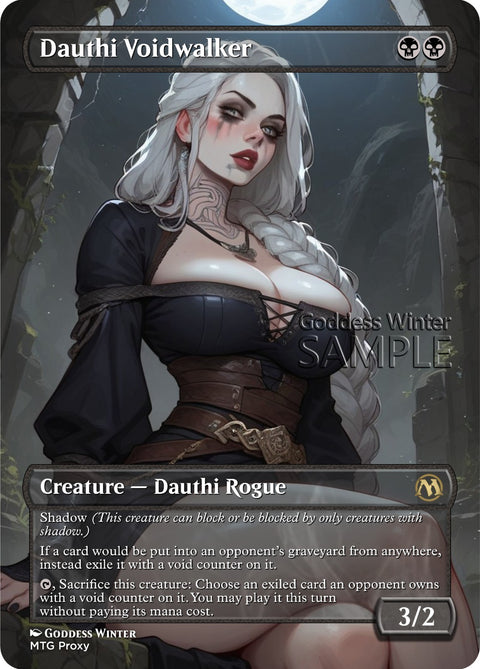 MTG - Dauthi Voidwalker - Fanart Borderless Style - EDH / Playtest