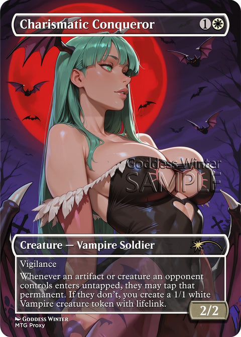 MTG - Charismatic Conqueror - Fanart Borderless Style - EDH / Playtest