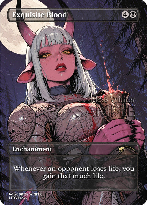 MTG - Exquisite Blood - Fanart Borderless Style - EDH / Playtest