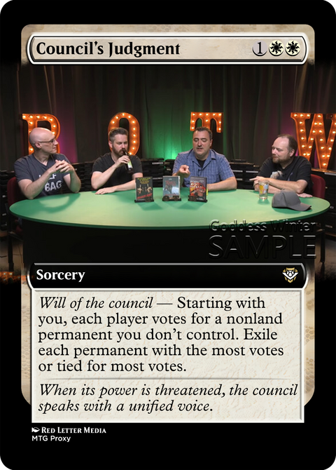 MTG - Council's Judgment - Red Letter Media - Fanart Style - EDH / Playtest