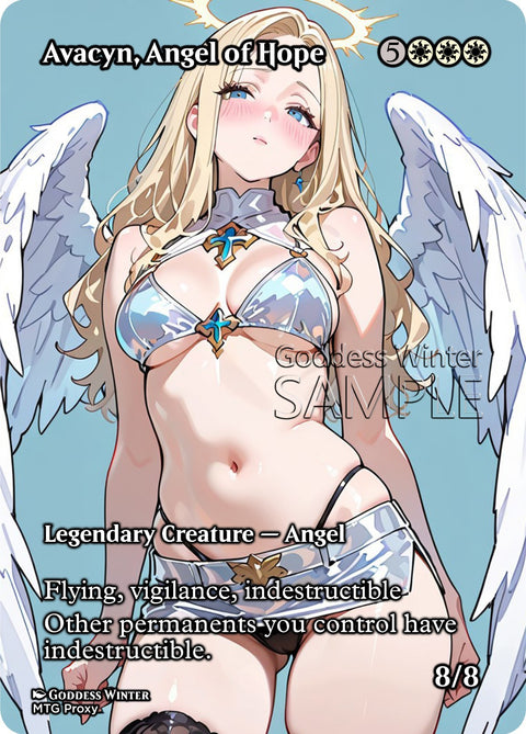 MTG - Avacyn, Angel of Hope - Fanart Borderless Style - EDH / Playtest