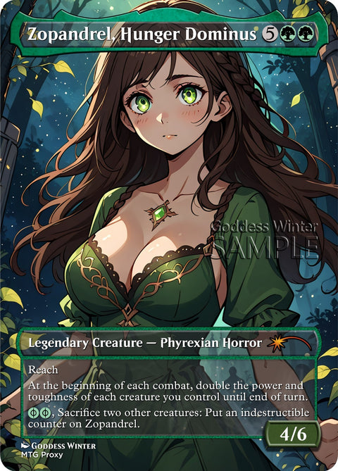 MTG - Zopandrel, Hunger Dominus - Fanart Borderless Style - EDH / Playtest