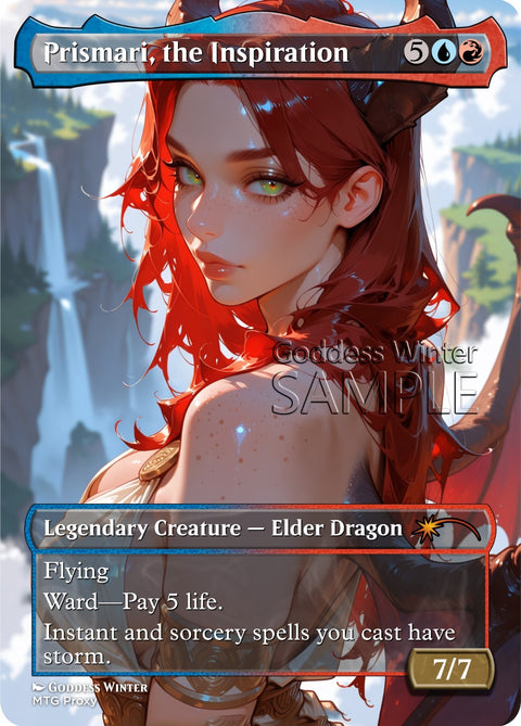 MTG - Prismari, the Inspiration - Fanart Borderless Style - EDH / Playtest