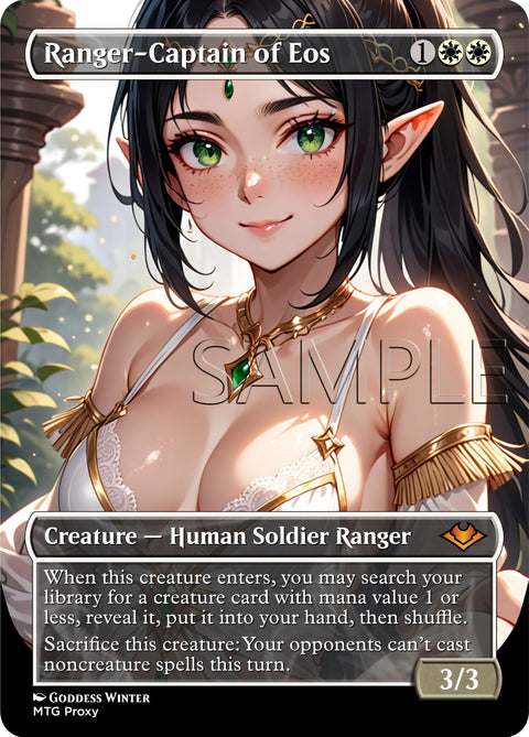 MTG - Ranger-Captain of Eos - Fanart Borderless Style - EDH / Playtest