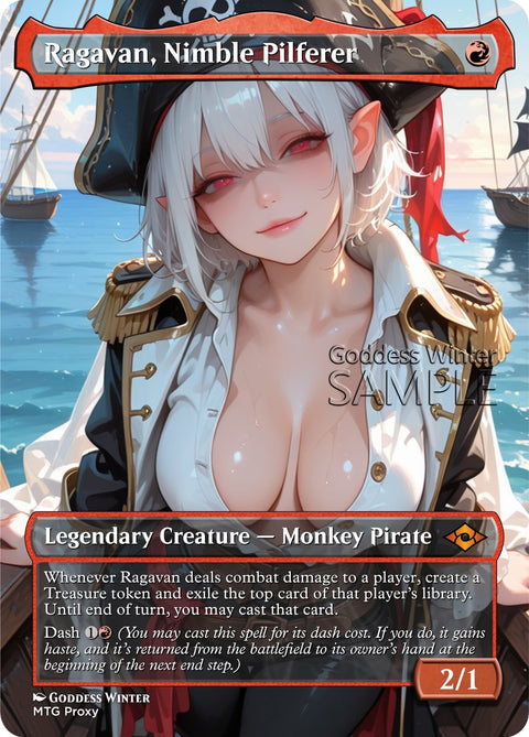 MTG - Ragavan, Nimble Pilferer - Fanart Borderless Style - EDH / Playtest