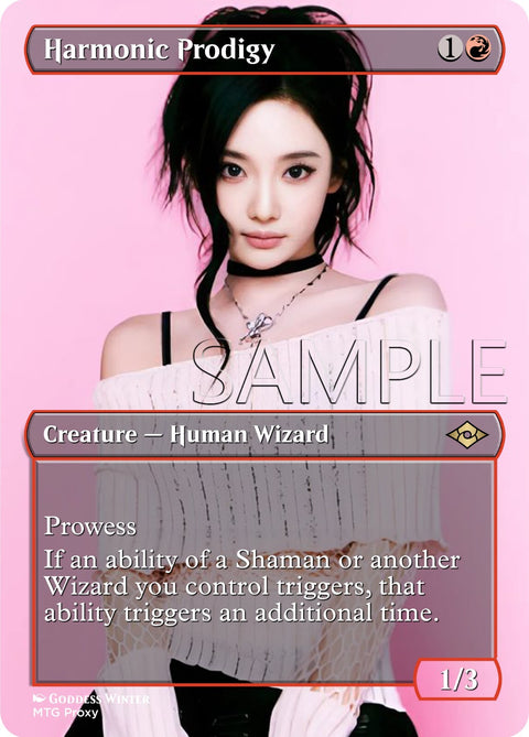 Aespa - Harmonic Prodigy - Fanart Borderless Style EDH and Playtest