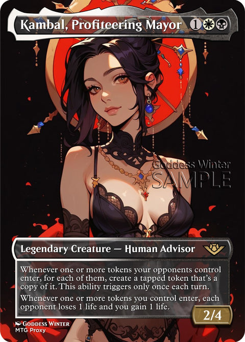 MTG - Kambal, Profiteering Mayor - Fanart Borderless Style - EDH / Playtest