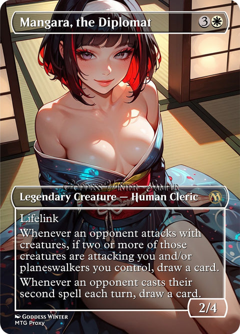 MTG - Mangara, the Diplomat - Fanart Borderless Style - EDH / Playtest