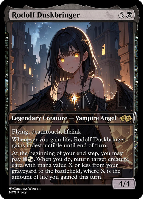 MTG - Rodolf Duskbringer - Fanart Fullart Style - EDH / Playtest
