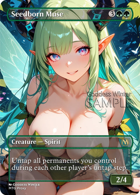 MTG - Seedborn Muse - Fanart Borderless Style - EDH / Playtest
