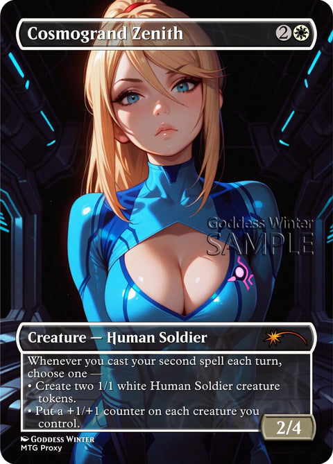 MTG - Cosmogrand Zenith - Fanart Borderless Style - EDH / Playtest