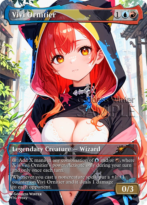 MTG - Vivi Ornitier - Fanart Borderless Style - EDH / Playtest