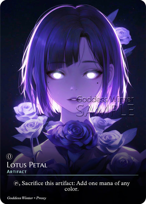 MTG - Lotus Petal - Fanart Borderless Style - EDH / Playtest