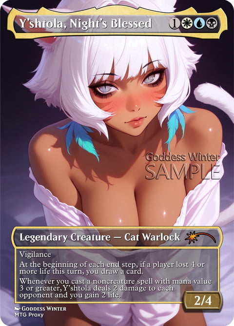 MTG FF - Y'shtola, Night's Blessed - Fanart Borderless Style - EDH / Playtest