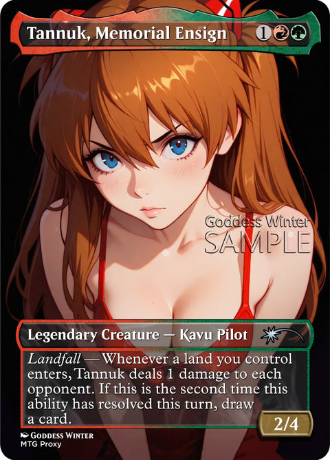 MTG - Tannuk, Memorial Ensign - Fanart Borderless Style - EDH / Playtest