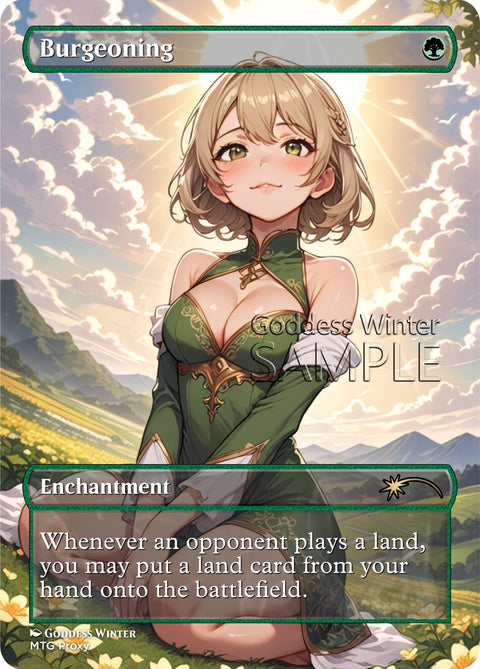 MTG - Burgeoning - Fanart Borderless Style - EDH / Playtest