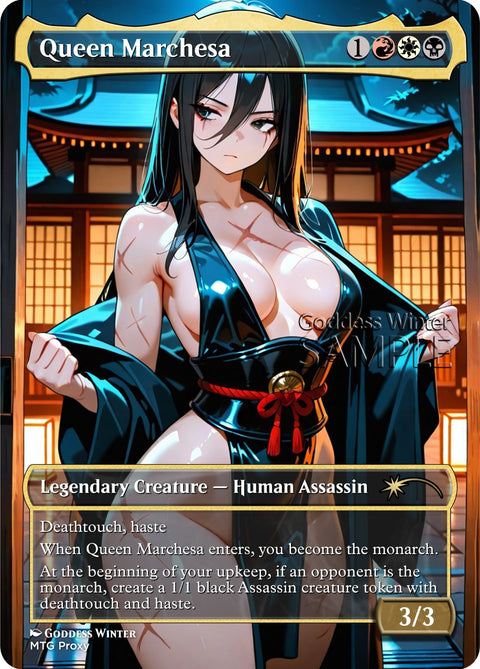 MTG - Queen Marchesa - Fanart Borderless Style - EDH / Playtest