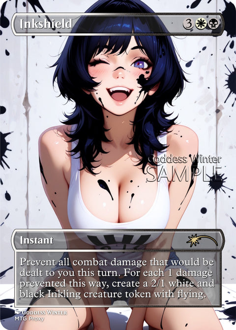 MTG - Inkshield - Fanart Borderless Style - EDH / Playtest