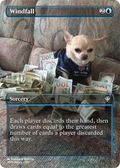 MTG - Windfall - Fanart Borderless Style Card For EDH and Playtest