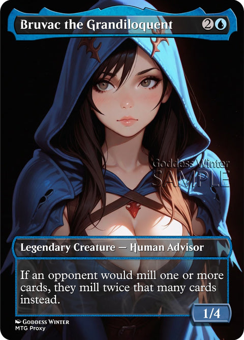 MTG - Bruvac the Grandiloquent - Fanart Borderless Style - EDH / Playtest