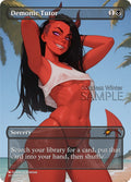 MTG - Demonic Tutor - Fanart Borderless Style - EDH / Playtest