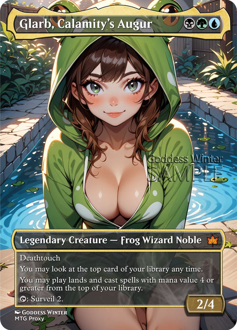 MTG - Glarb, Calamity's Augur - Fanart Borderless Style - EDH / Playtest
