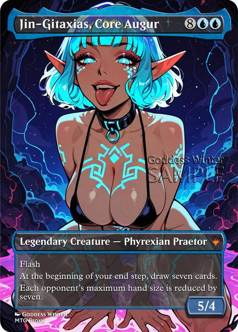 MTG - Jin-Gitaxias, Core Augur - Fanart Borderless Style - EDH / Playtest