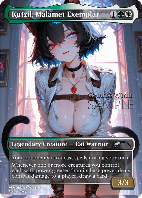 MTG - Kutzil, Malamet Exemplar - Fanart Borderless Style - EDH / Playtest