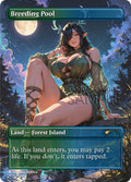 MTG - Breeding Pool - Fanart Borderless Style - EDH / Playtest