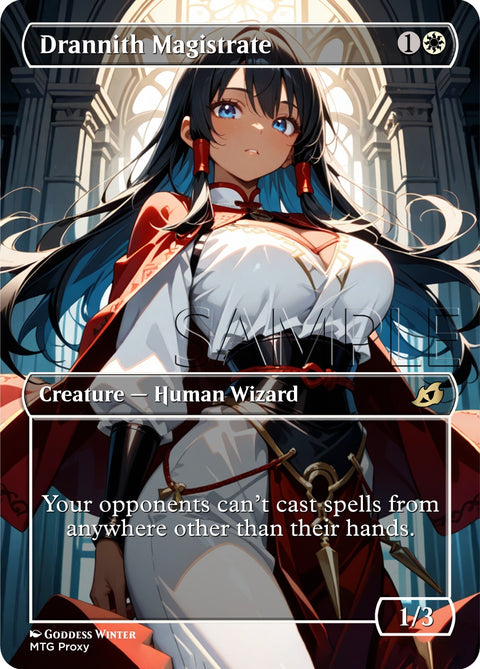 MTG - Drannith Magistrate - Fanart Borderless Style - EDH / Playtest