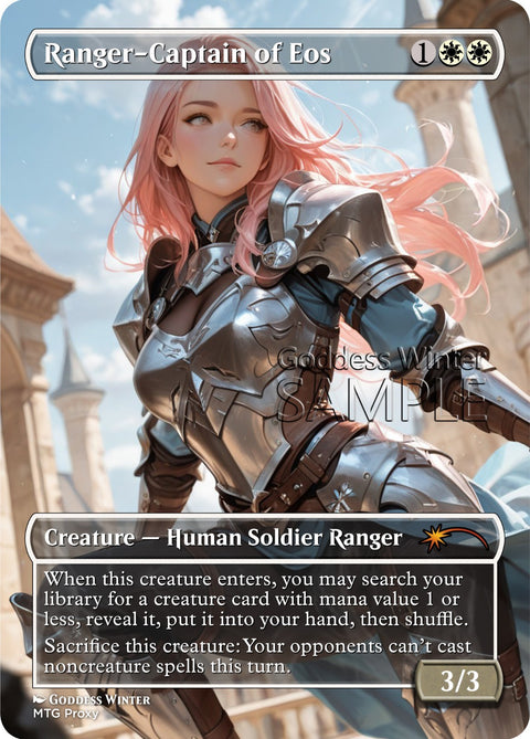 MTG - Ranger-Captain of Eos - Fanart Borderless Style - EDH / Playtest