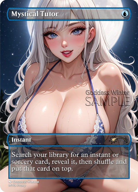 MTG - Mystical Tutor - Fanart Borderless Style - EDH / Playtest