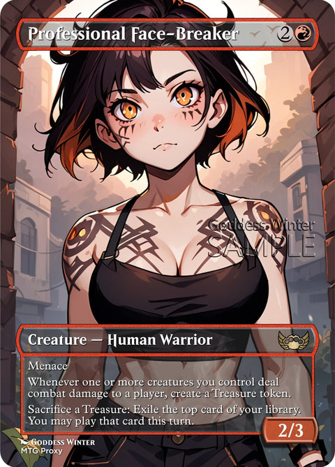 MTG - Professional Face-Breaker - Fanart Borderless Style - EDH / Playtest