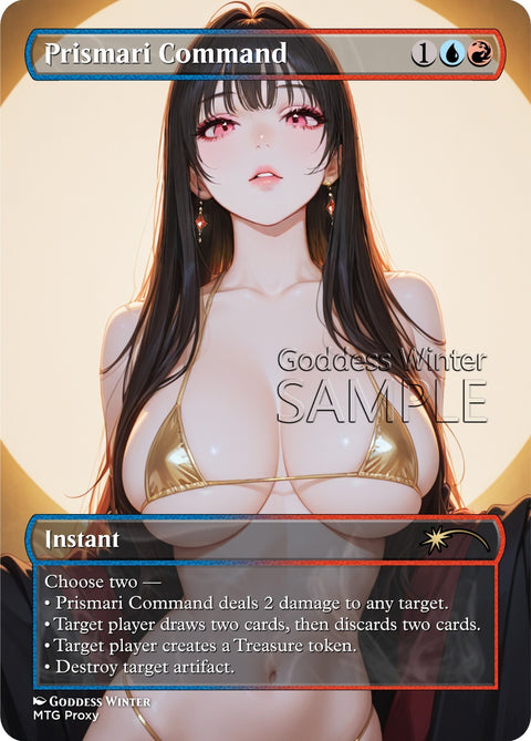 MTG - Prismari Command - Fanart Borderless Style - EDH / Playtest