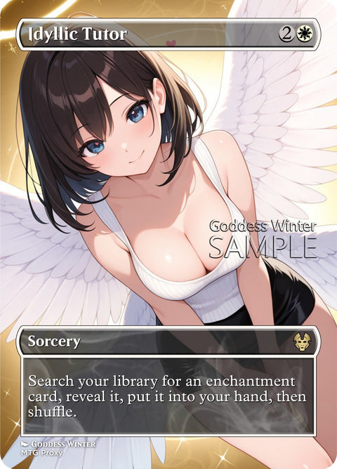 MTG - Idyllic Tutor - Fanart Borderless Style - EDH / Playtest