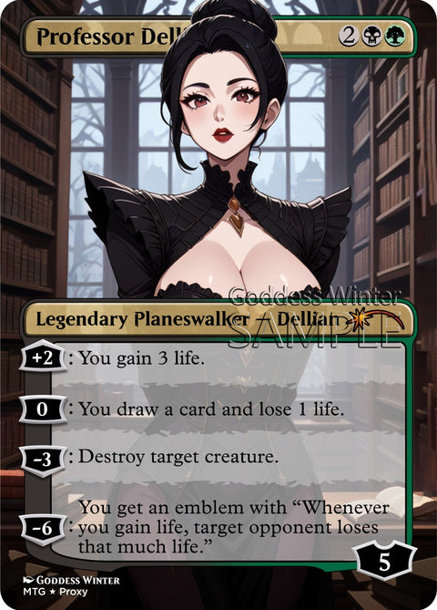 MTG - Professor Dellian Fel - Fanart Borderless Style - EDH / Playtest