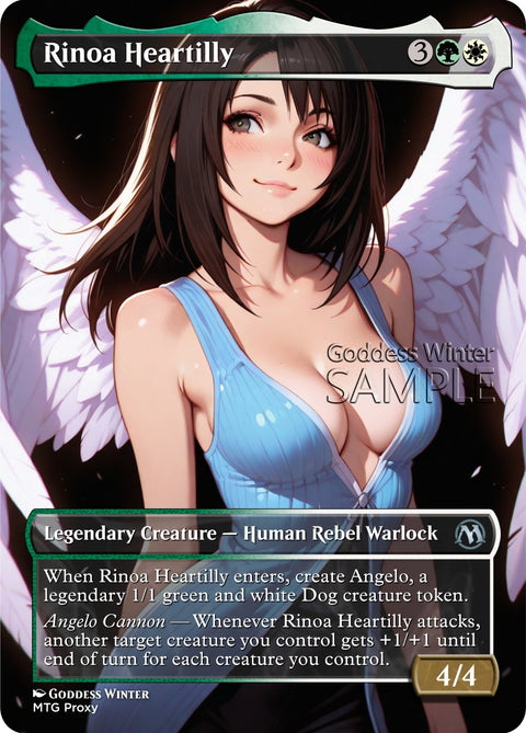 MTG - Rinoa Heartilly - Fanart Borderless Style - EDH / Playtest