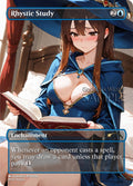 MTG - Rhystic Study - Fanart Borderless Style - EDH / Playtest