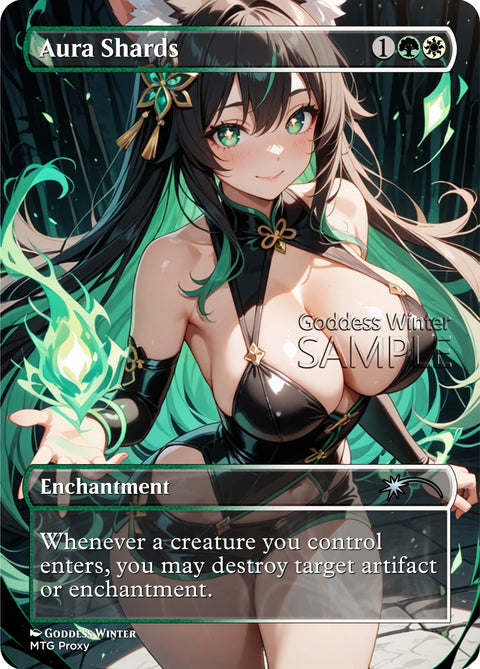 MTG - Aura Shards - Fanart Borderless Style - EDH / Playtest