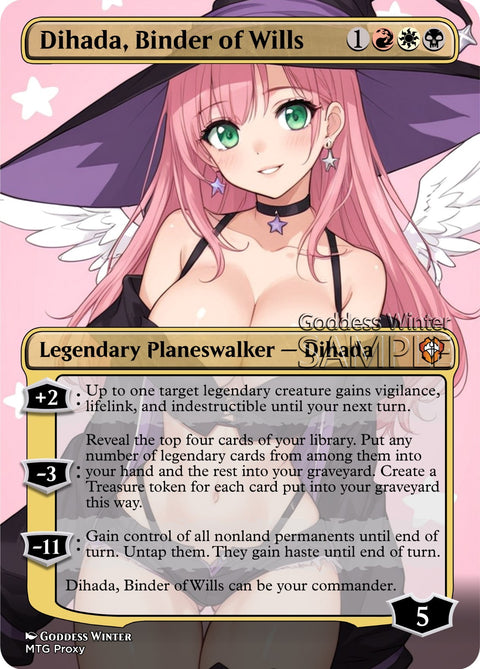 Dihada, Binder of Wills proxy / playtest card