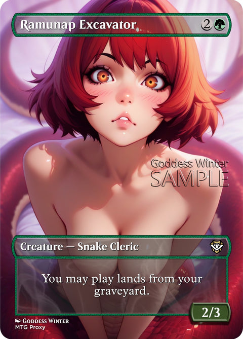 MTG - Ramunap Excavator - Fanart Borderless Style - EDH / Playtest