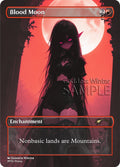 MTG - Blood Moon - Fanart Borderless Style - EDH / Playtest