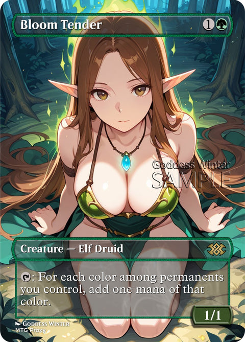 MTG - Bloom Tender - Fanart Borderless Style - EDH / Playtest
