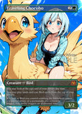 MTG - Traveling Chocobo - Fanart Borderless Style - EDH / Playtest